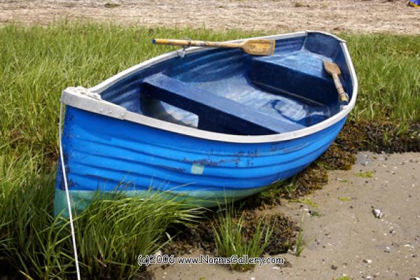 Blue Boat at Mill Pond (c)2017 www.NormsGallery.com